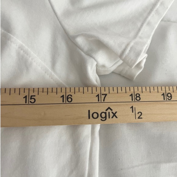 White House Black Market Womens Minimalist White Short Sleeve T-Shirt Medium - Picture 6 of 8